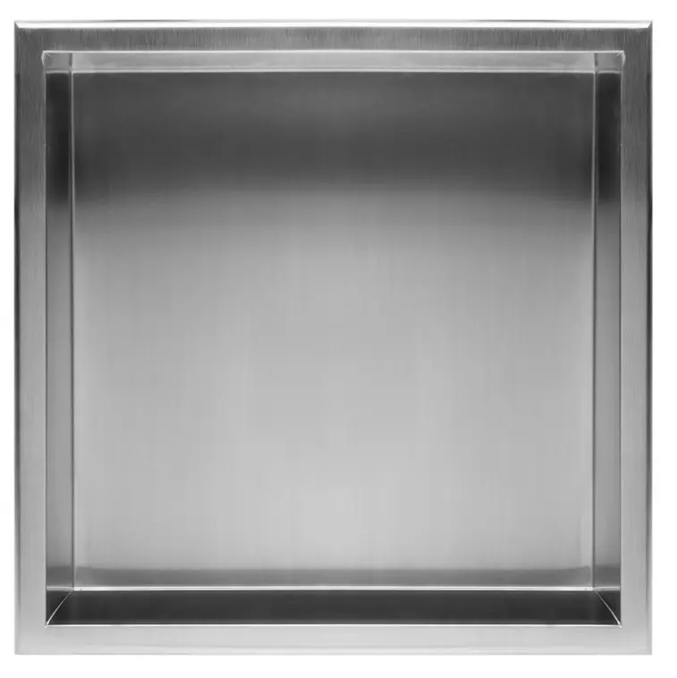 Встраиваемая полка Rea 30x30 nickel brushed с ободком REA-05600, Нержавеющая сталь - фото 3