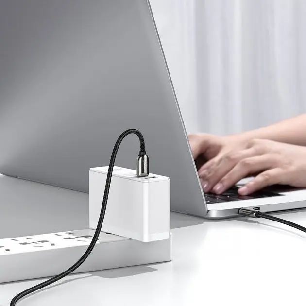 Кабель Baseus Display Cable Type-C to Type-C 100W 2m CATSK-C01 Black - фото 6