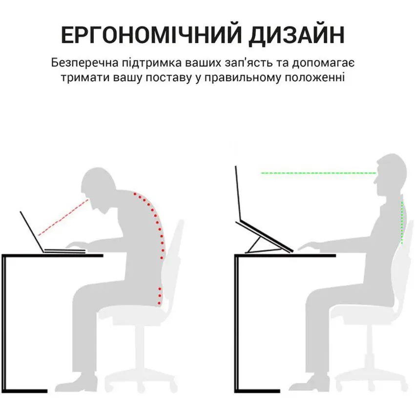 Підставка для ноутбука планшета OfficePro LS-111-B Alloy Aluminum Black - фото 2