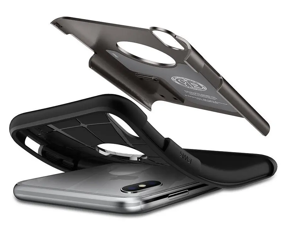 Чохол протиударний із підставкою Spigen Slim Armor 065CS24541 для iPhone XS Max (6.5") Gun Metal - фото 2