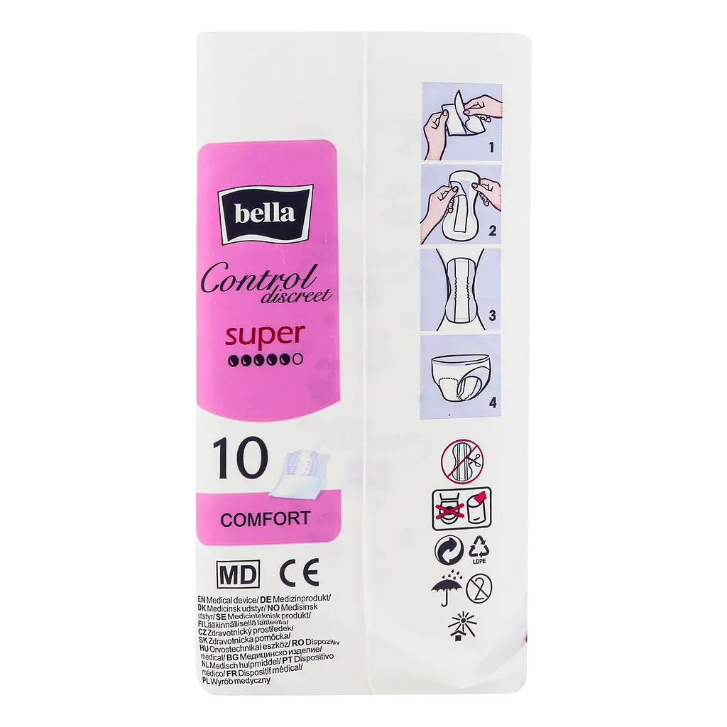 Прокладки урологічні Bella Control Discreet Super 10 шт. - фото 6