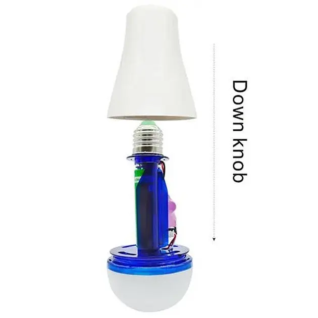 LED-лампа світлодіодна акумуляторна (знімний 18650) автономна аварійна 15 W лампочка, цоколь E27 UKC FA-6915 - фото 4