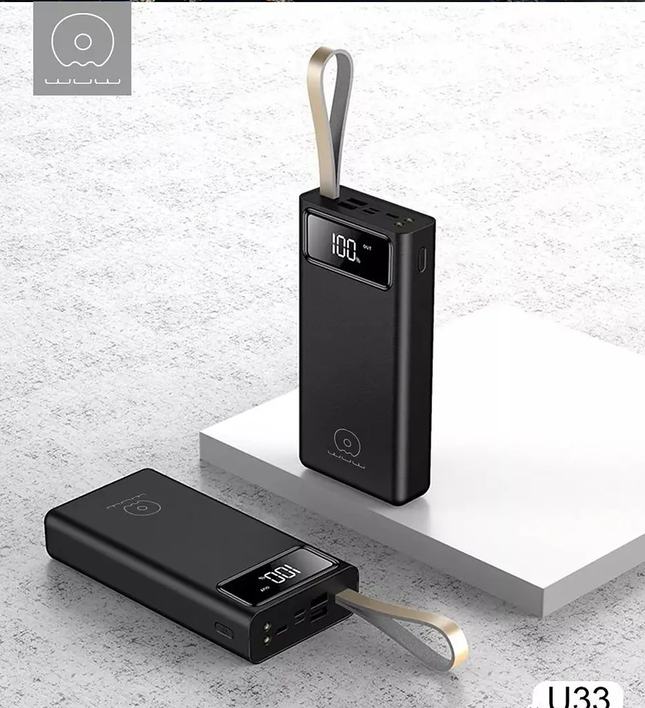 Зовнішній акумулятор 40000mAh WUW U33 з LED-дисплеєм Power bank - фото 6