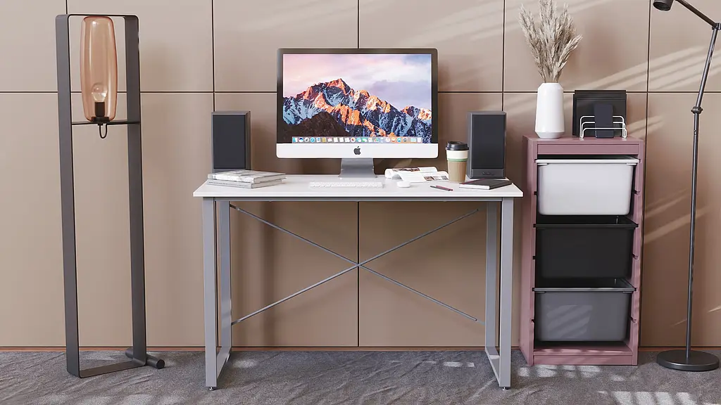 Комп'ютерний стіл Ferrum-decor Дейв 75x100x60 сірий ДСП Білий 16мм (FRD-102358) - фото 5