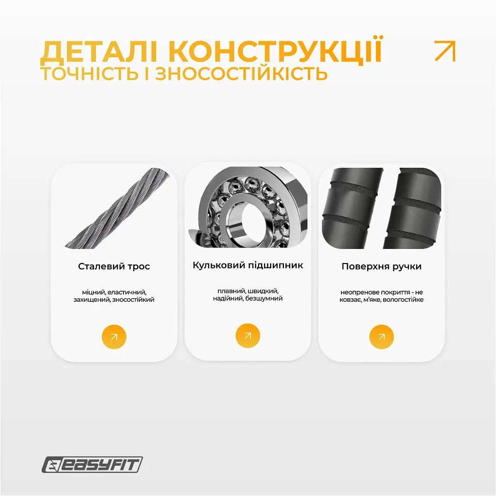 Скакалка з обважнювачем EasyFit - фото 5