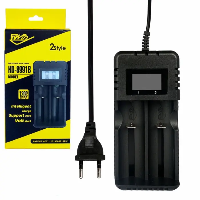 Зарядное устройство для двух аккумуляторов HD-8991B 18650 Li-ion 1.2V Ni-MH и Ni-Cd - фото 2
