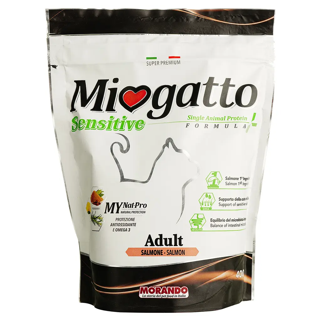 Сухий корм для котів Morando MioGatto Sensitive Monoprotein, лосось, 400 г - фото 2