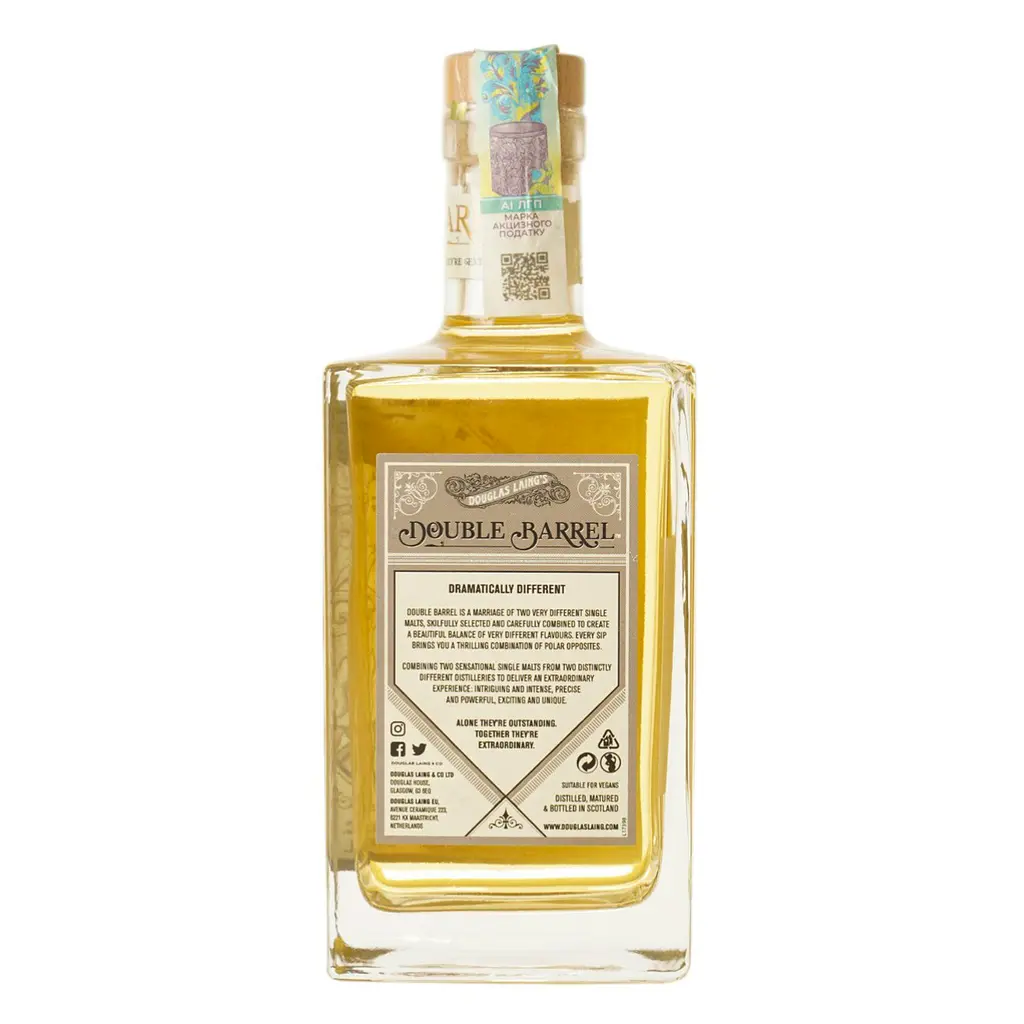 Віскі Douglas Laing Double Barrel Islay та Highland Blended Malt Scotch Whisky 46% 0.7 л - фото 4