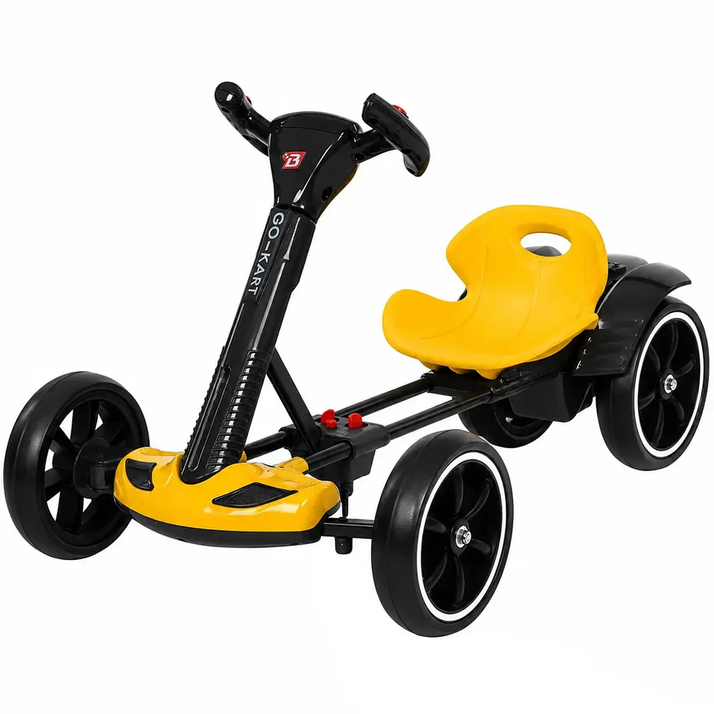 Дитячий електромобіль GO KART F1 жовтий з пультом і Bluetooth 390 Вт - фото 5