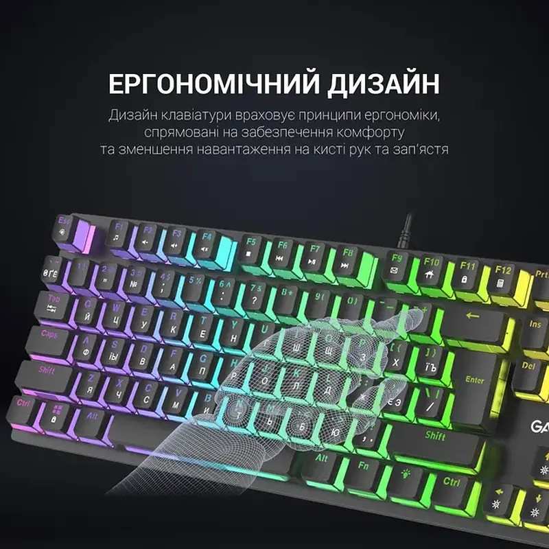 Клавиатура GamePro MK85B RGB Blue Switch Black - фото 11