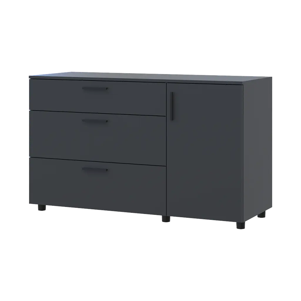 Комод Doros Торн Антрацит 3Ш/1Д 135х51.6х80 (41510185)