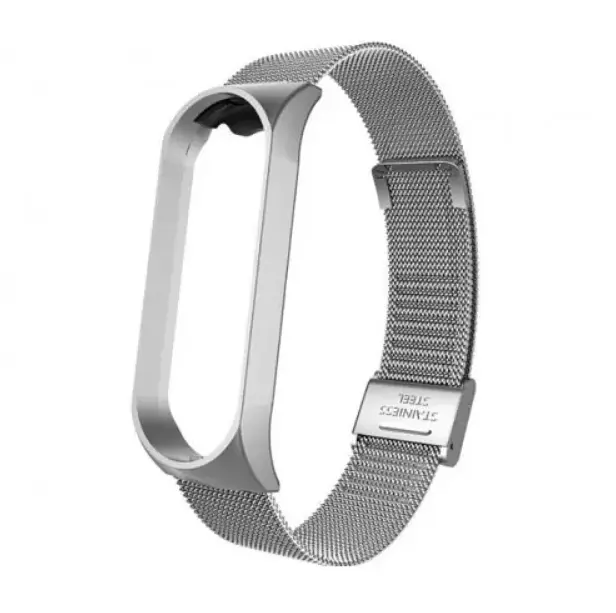Ремінець Міланська Петля Mi Band 5/6 Silver
