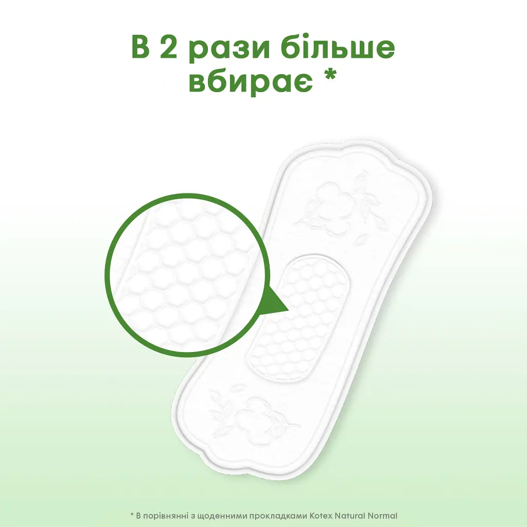 Щоденні прокладки Kotex Natural Normal+ 18 шт. (5029053548968) - фото 4