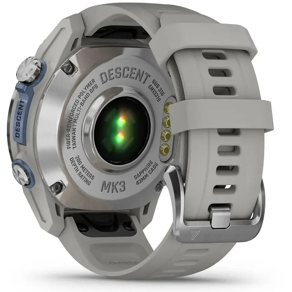 Смарт-годинник Garmin Descent Mk3 43 mm Stainless Steel with Fog Gray Silicone Band (010-02753-04/03 - фото 9