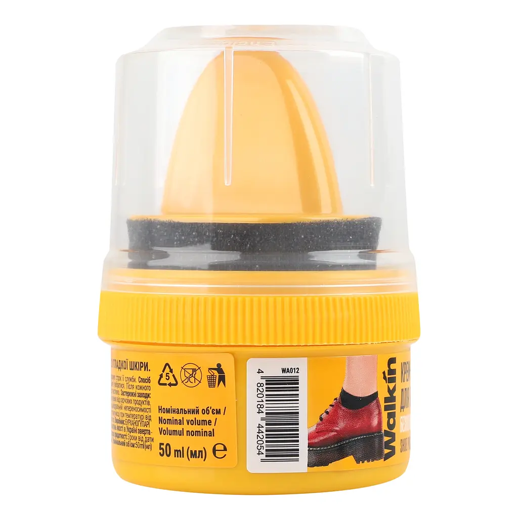 Крем-блиск для взуття з гладкої шкіри Walkin з аплікатором безбарвний 75 мл - фото 3