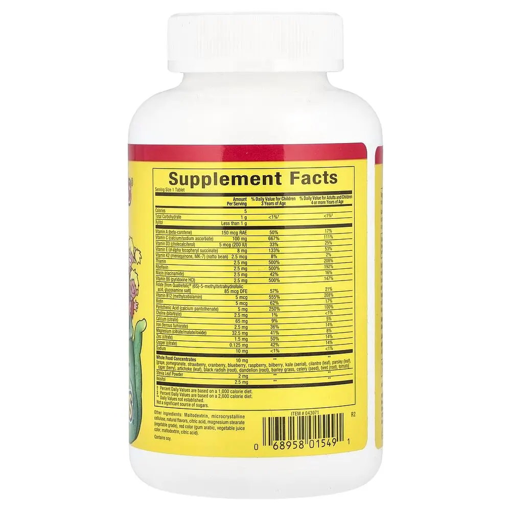 Мультивітаміни для дітей Natural Factors Big Friends Multi-Vitamin & Minerals, 60 жувальних таблеток - фото 2