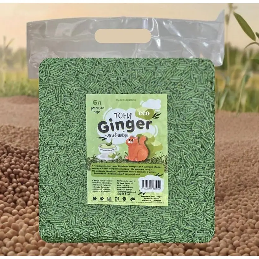 Уцінка. Наповнювач соєвий Ginger Tofu зелений чай 6 л (37121) - фото 2
