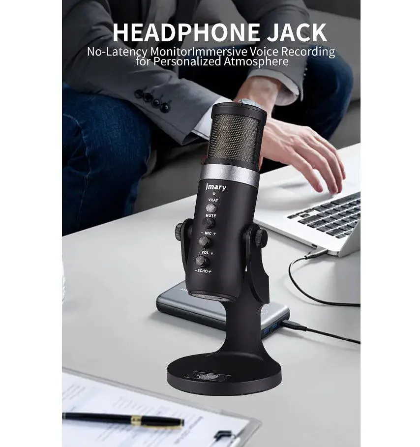 Професійний студійний конденсаторний мікрофон Jmary MCPW9 USB Black - фото 14