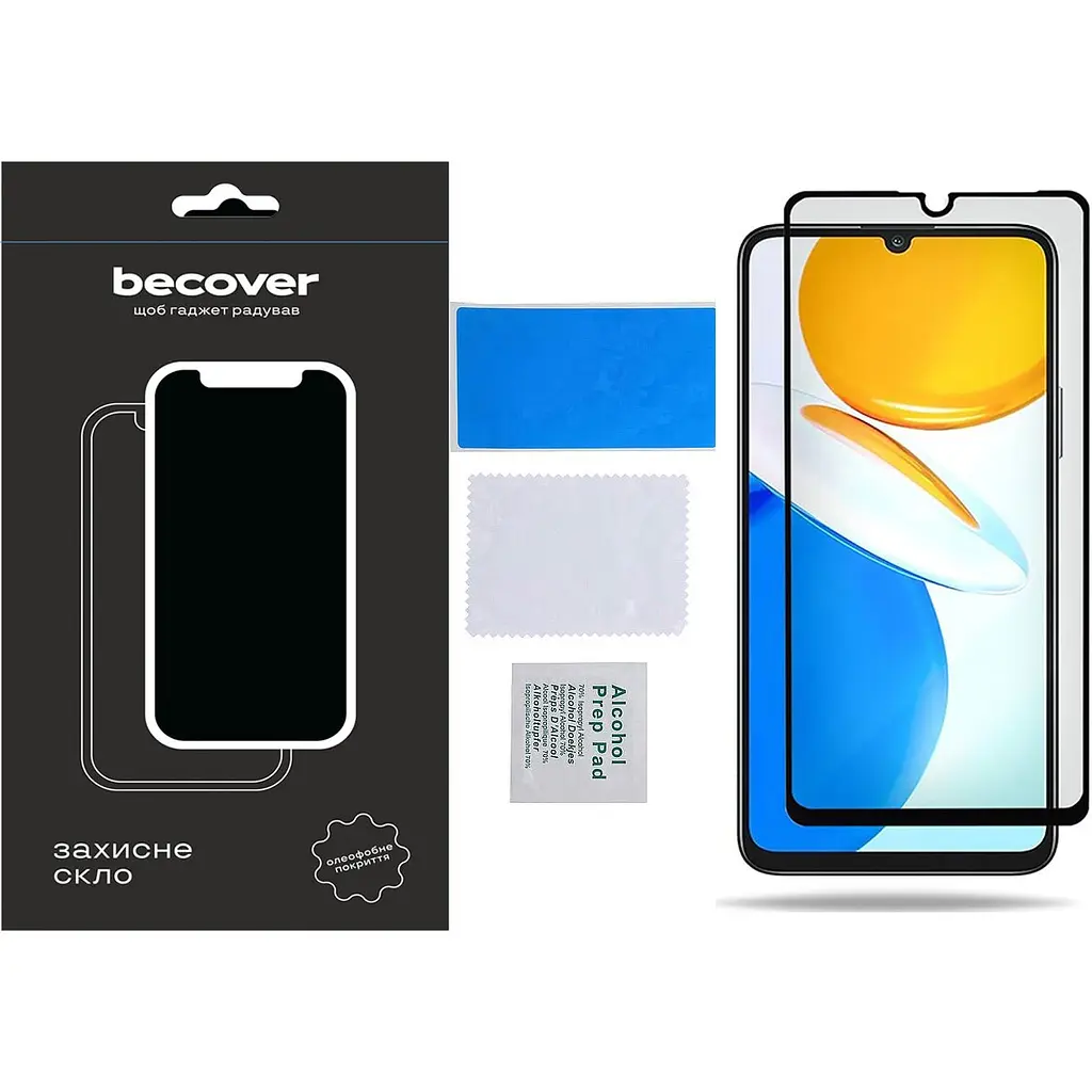Захисне скло BeCover для Honor X7 / X7A Black (710104) - фото 2