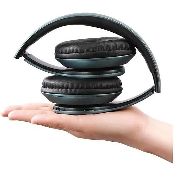 Навушники бездротові YK Design YK-H2 Bluetooth V5.0 Micro-USB 500 мАг накладні з мікрофоном Dark Green - фото 7
