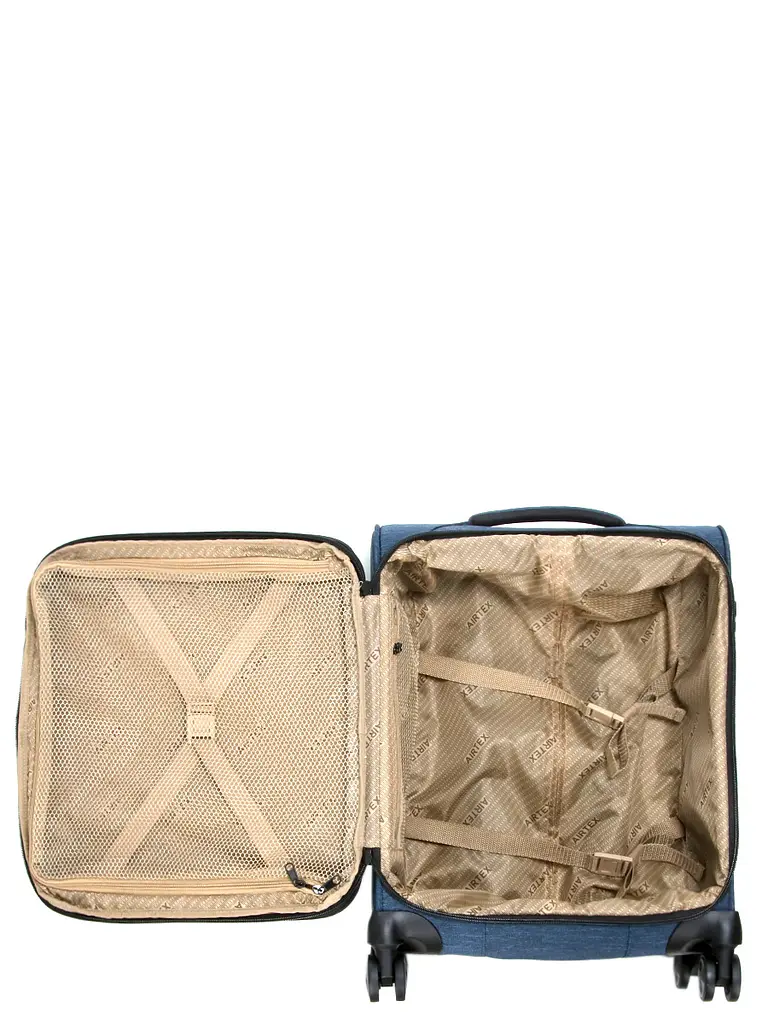 Валіза маленька S тканинна Airtex 6659 54x40x23см 50л Синій - фото 11