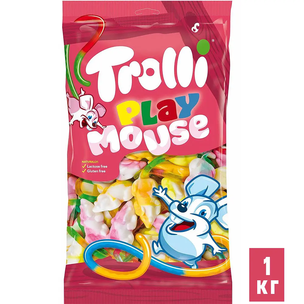Цукерки желейні Trolli Playmouse 1 кг