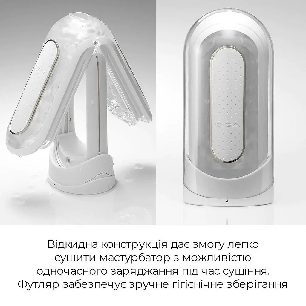 Вибромастурбатор Tenga Flip Zero Electronic Vibration White, изменяемая интенсивность, раскладной - фото 6