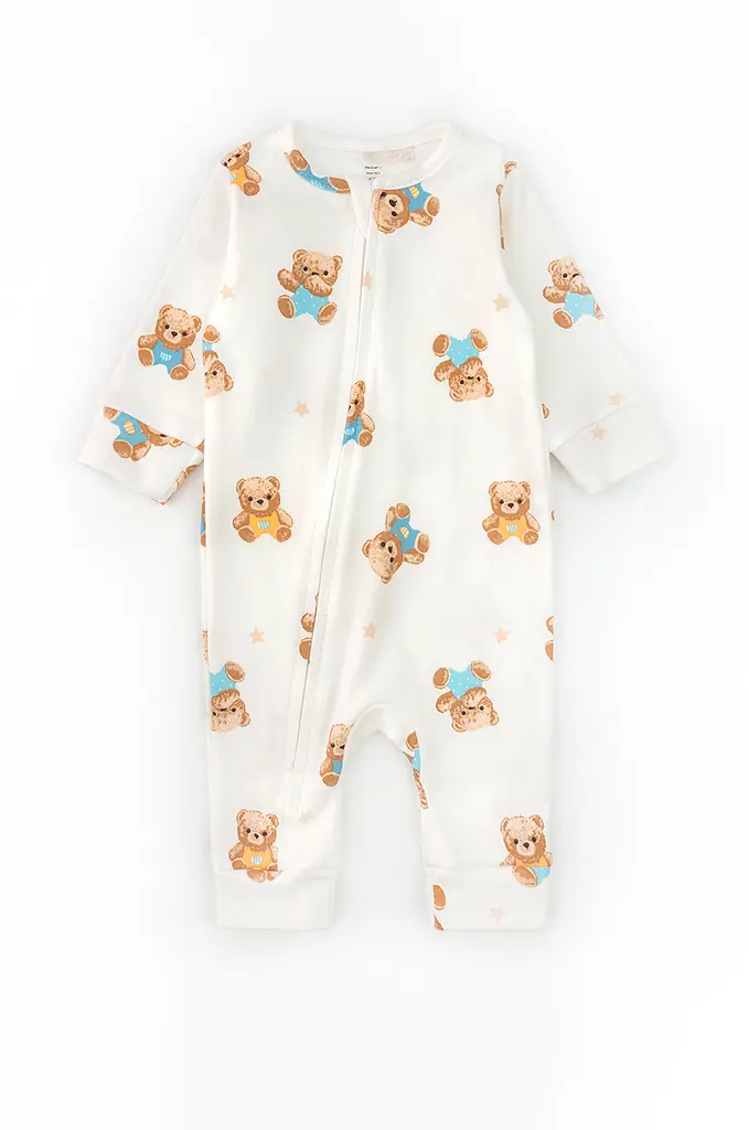 Комбинезон для младенцев на молнии Teddy Bears из хлопкового интерлока
