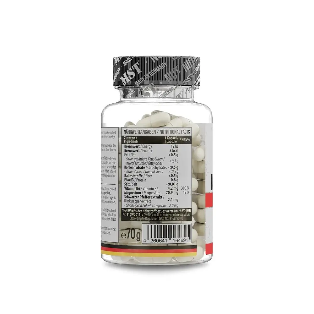 Магний таурат з вітаміном В6 MST Nutrition Magnesium Taurate + Vitamin B6, 60 капсул - фото 2