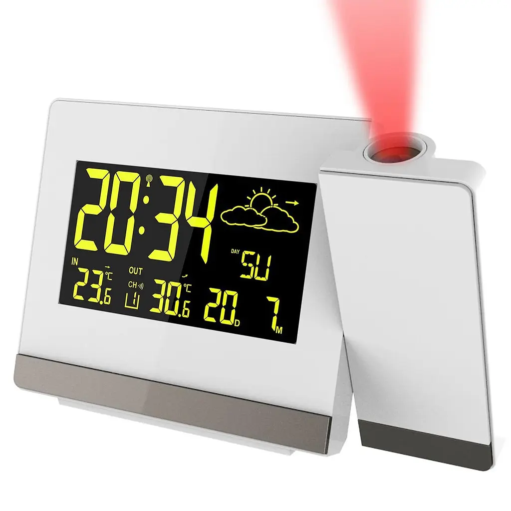 Проекционные часы цифровой Technoline WT549 White - фото 2