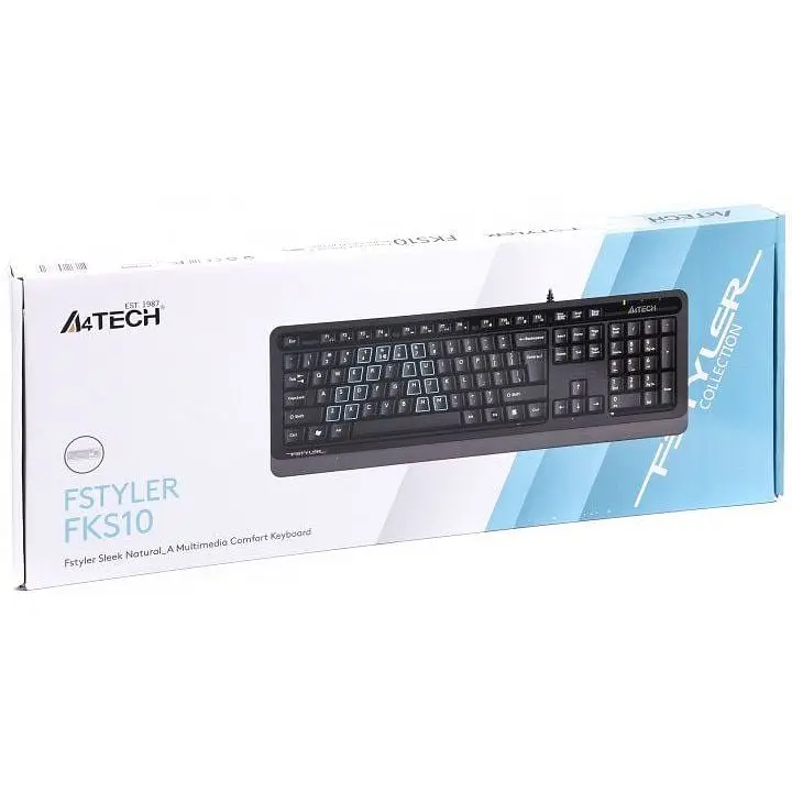 Клавіатура дротова A4Tech Fstyler FKS10 Grey - фото 4