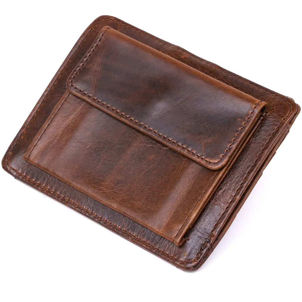 Мужской кожаный кошелек Vintage 12х8.5х1 см acs0022795 - фото 2