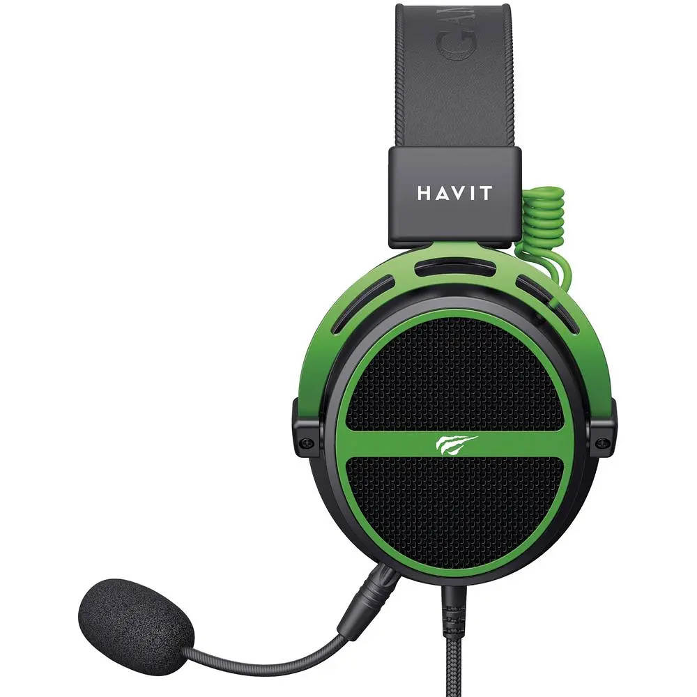Навушники ігрові з мікрофоном Havit HV-H2030E black green (HV-H2030E) - фото 4