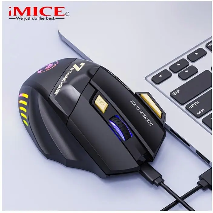Игровая мышь беспроводная iMICE GWX7 7 кнопок аккумулятор 3200dpi 2.4Ghz Bluetooth - фото 5
