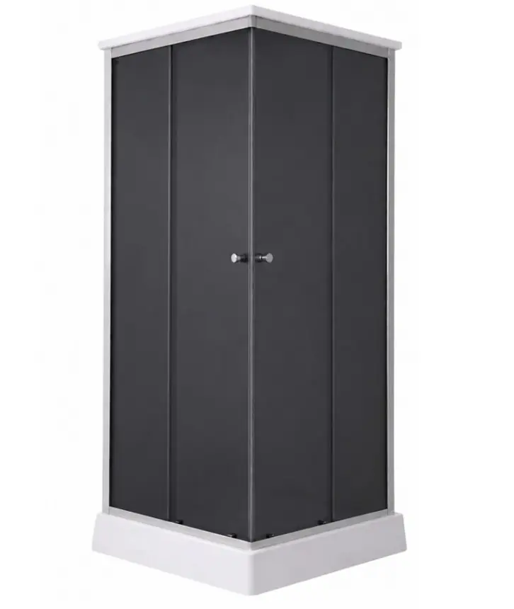 Душовий бокс Lidz Kubis SB90x90.SAT.LOW.GR, низький, скло тоноване 4 мм + стінки (LKSB9090SATLOWGR)