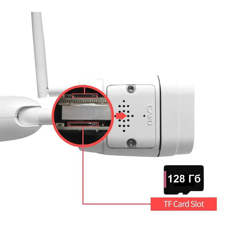 Wifi камера видеонаблюдения беспроводная уличная 2 Мп, HD 1080P Zlink Q57, приложение CamHI (100801) - фото 3