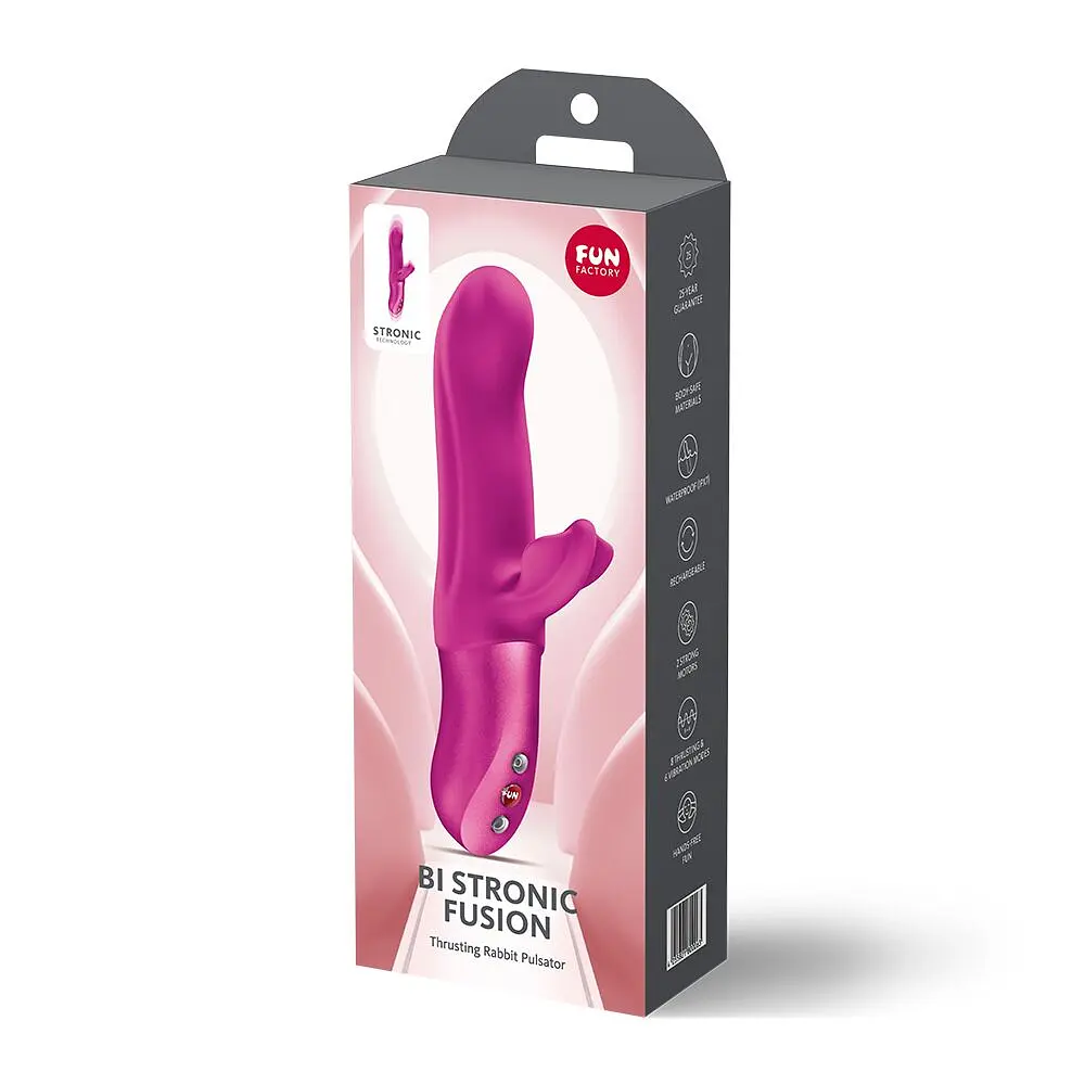 Пульсатор з вібрацією кліторального відростка Fun Factory BI STRONIC FUSION Magenta, 2 мотори - фото 10