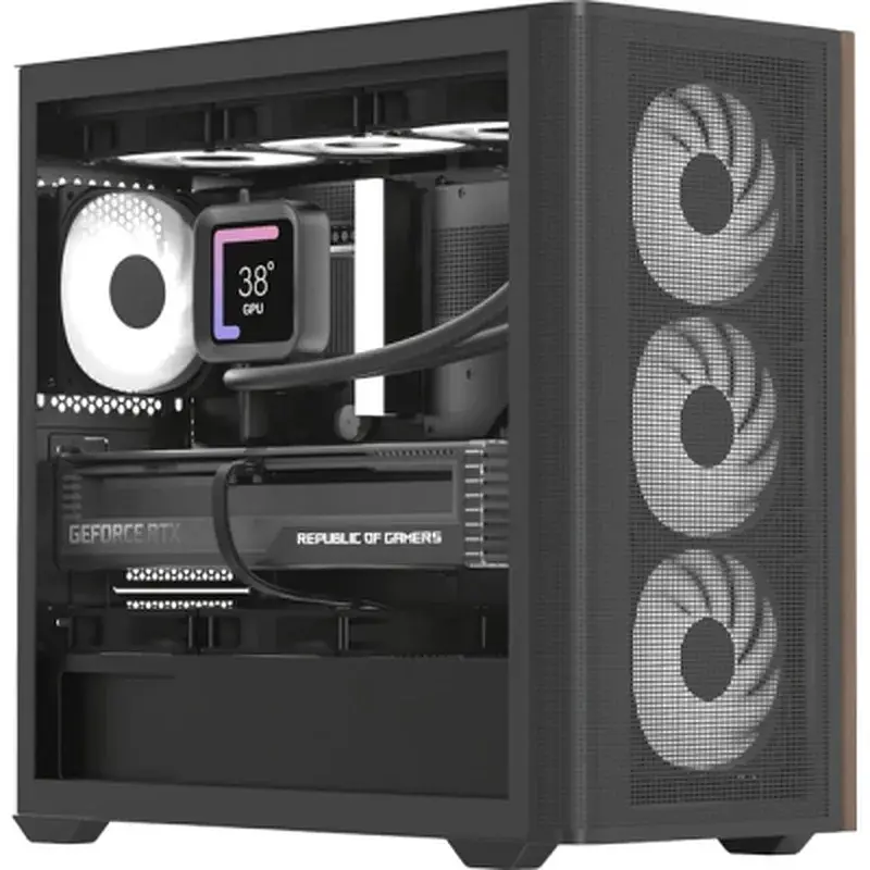Корпус для ПК AeroCool D301A-G-BK-v2 Black (ACCS-DS03043.11)