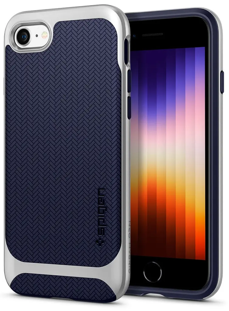Чохол протиударний Spigen Neo Hybrid Herringbone 054CS22199 для iPhone 7/8/SE 2020/2022 Satin Silver - фото 2