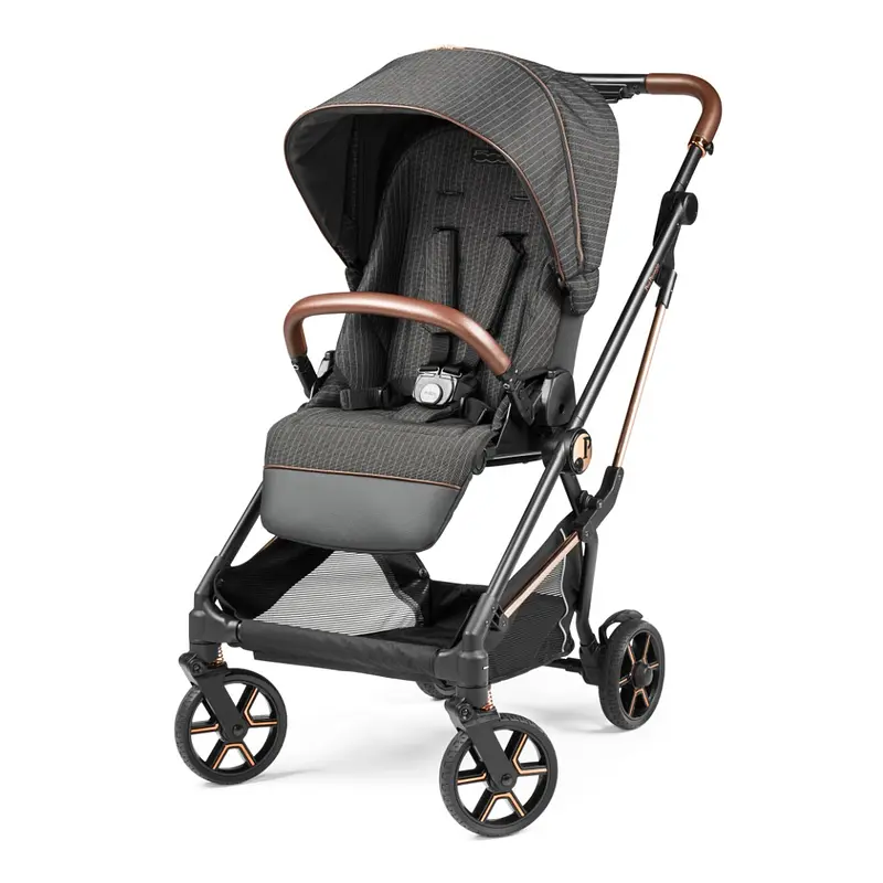 Коляска 2в1 Peg-Perego Vivace 500, изысканно-коричневая с полоской (PACK-VIV2100000003) - фото 2