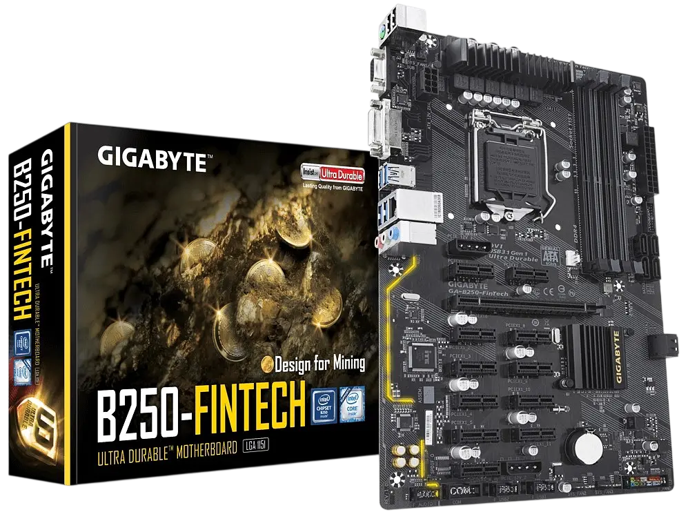 Материнська плата Gigabyte GA-B250-FinTech LGA 1151v1 (GA-B250-FinTech) Б/В