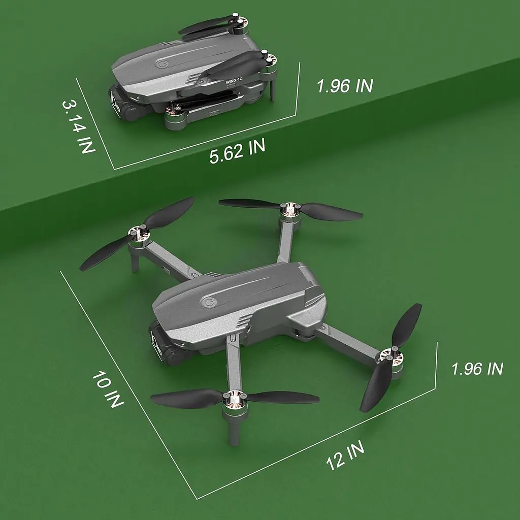 Дрон Wipkviey з камерою 4K Professional для дорослих початківців, B12 GPS складаний професійний RC Quadcopter Б/в - фото 2