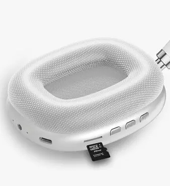 Наушники Bluetooth Главные Borofone BO22 + Micro SD стальной - фото 2