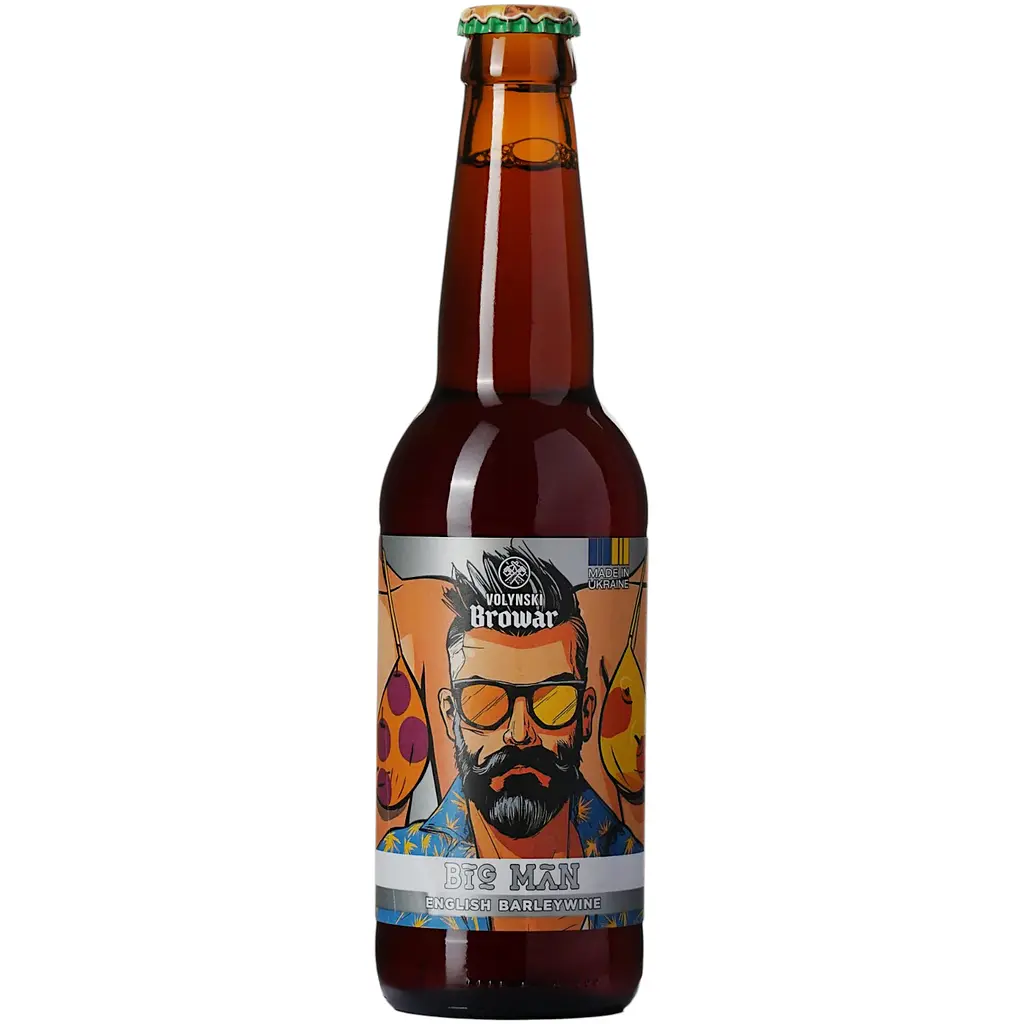 Пиво Volynski Browar Big Man English Barleywine темне нефільтроване 8.5% 0.35 л - фото 2
