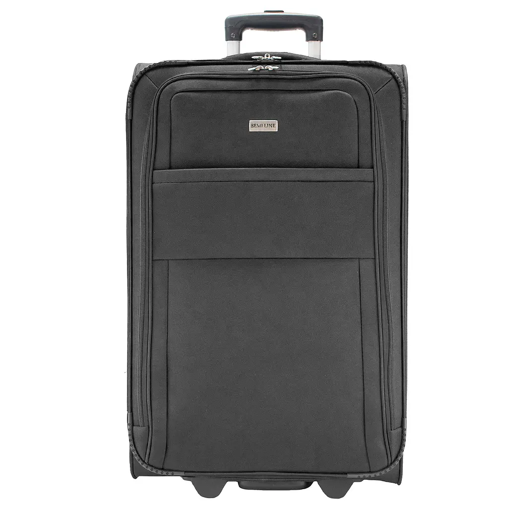 Валіза середня Semi Line 25 дюймів (M) Polyester 600D Black (T5601-3) - фото 3