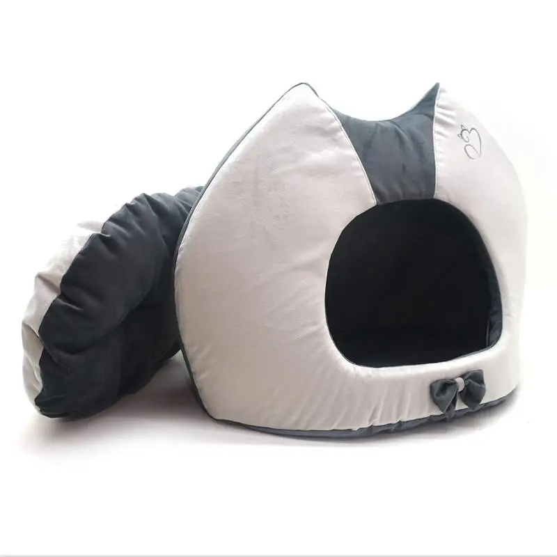 Будка для котів та собак Zoo-hunt Містик-котик №2 36х46х46 см сіра - фото 2