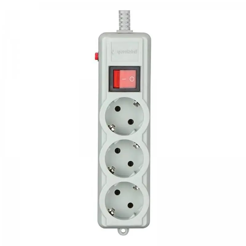 Фильтр питания Gembird Pro 3 розетки, 3м, серый (SPG3-G-10G-PRO) - фото 4
