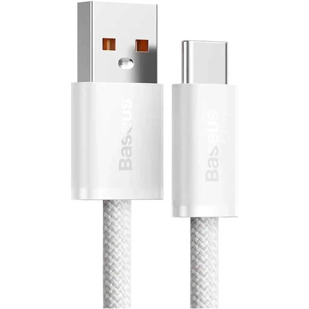 Кабель Baseus Dynamic Series USB-A to USB-C 2m 100W White (CALD000702) [113818] - фото 2