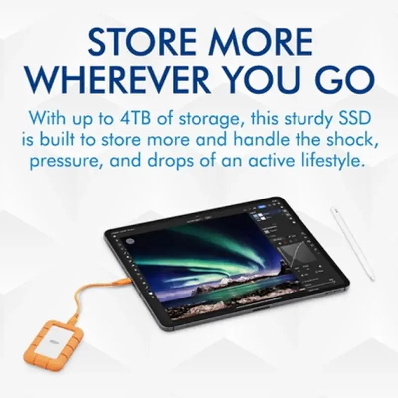 Накопичувач SSD USB Type-C 1TB Rugged Mini LaCie (STMF1000400) - фото 9