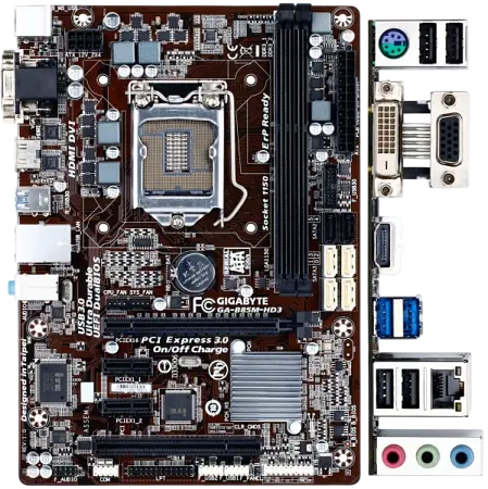 Материнська плата Gigabyte GA-B85M-HD3 LGA 1150 (GA-B85M-HD3) Б/В - фото 2